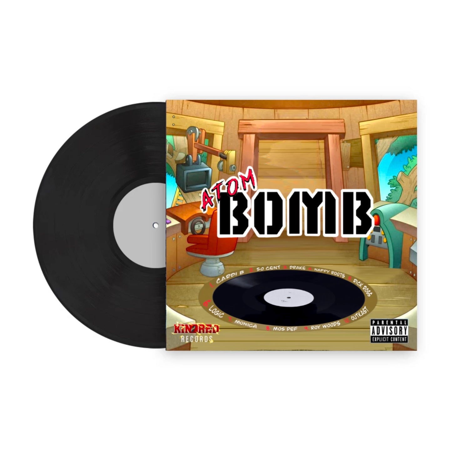 Rapper Atom Bomb, Operation: Bomb vinyl recording provides excellent sound quality in a collectors item thats sure to provide some of the best music available for  purchase. Shop Bomb Apparel now and add to your song collection today.