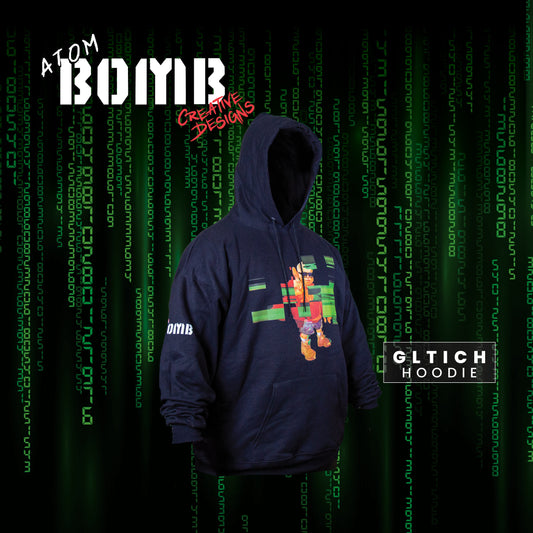 Glitch Men's Fleece Hoodie by Atom Bomb™