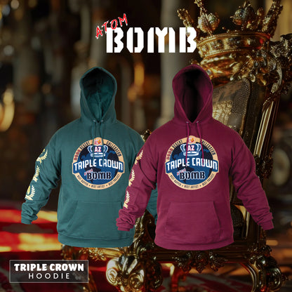 Triple Crown Men's Fleece Hoodie by The Desert Colosseum