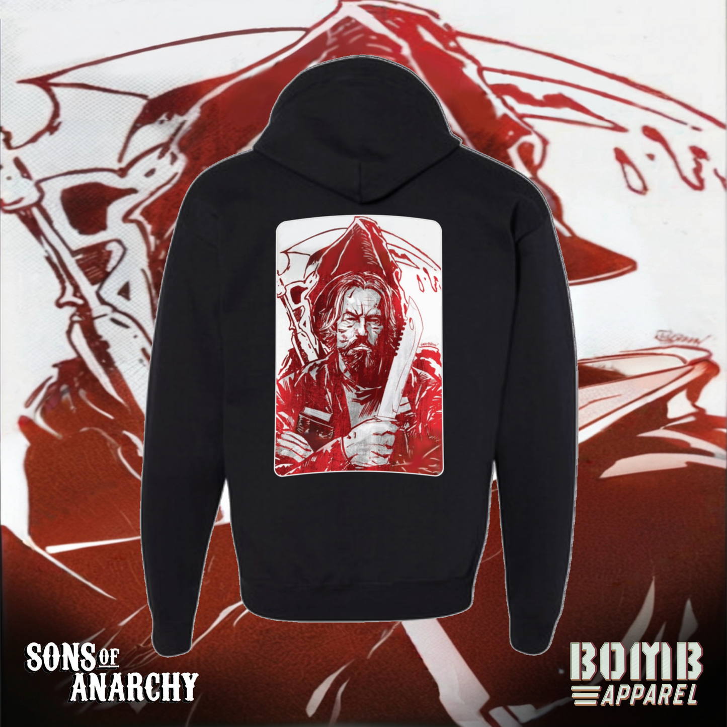 Sons Of Anarchy Crew (Chibs) Fleece Zip-Up Hoodie by Bomb Apparel™