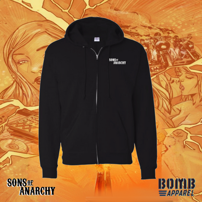 Sons Of Anarchy Crew (Tig) Fleece Zip-Up Hoodie by Bomb Apparel™