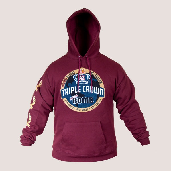 Triple Crown Men's Fleece Hoodie by The Desert Colosseum